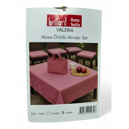 BRİLLANT VALERIA MASA ÖRTÜLÜ MİNDER SET*15