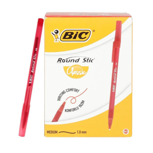 BİC ROUND STİC TÜKENMEZ KALEM KIRMIZI*60