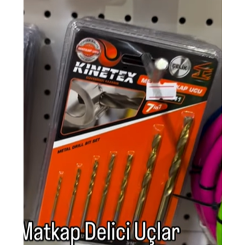 KTX3241 KINETEX METAL MATKAP UCU SETİ 7 PCS*150
