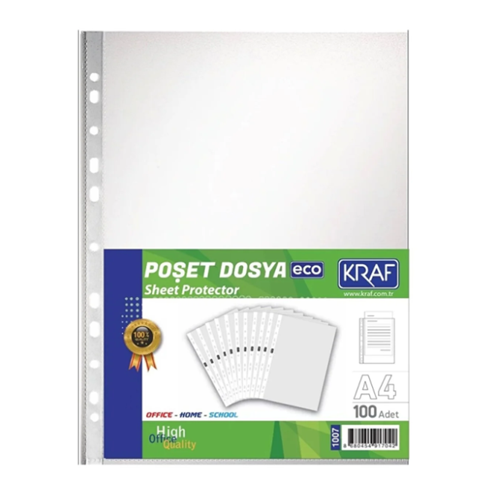 KRAF 1007 POŞET DOSYA ECO 100LÜ*30