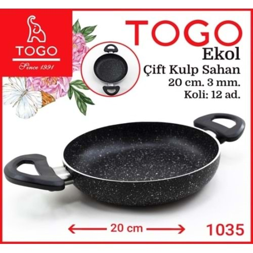 1035 TOGO-AS 20CM 2,5MM GRANİT ÇİFT KULP TAVA(12)