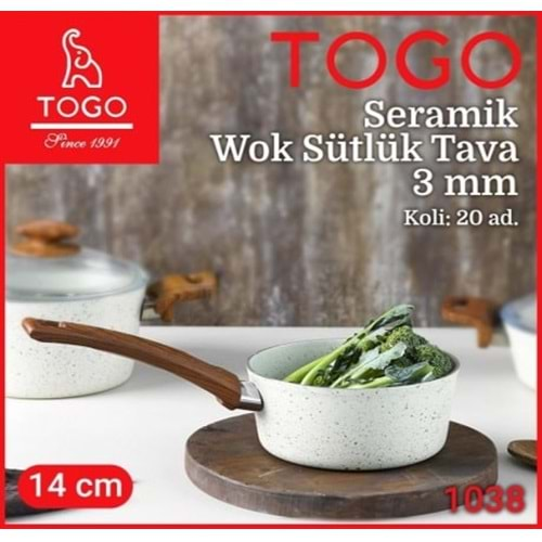 1038 TOGO 14CM 3MM ULTRA GRANİT WOK SÜTLÜK TAVA *20