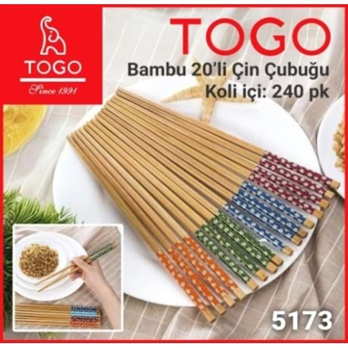 5173 TOGO-İTH BAMBU 20'LU ÇİN ÇUBUĞU *240PKT