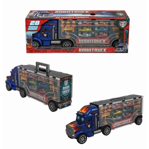 TOY-36 TOYSAN TIR SETİ ROBOCAR 6 ARABALI *12