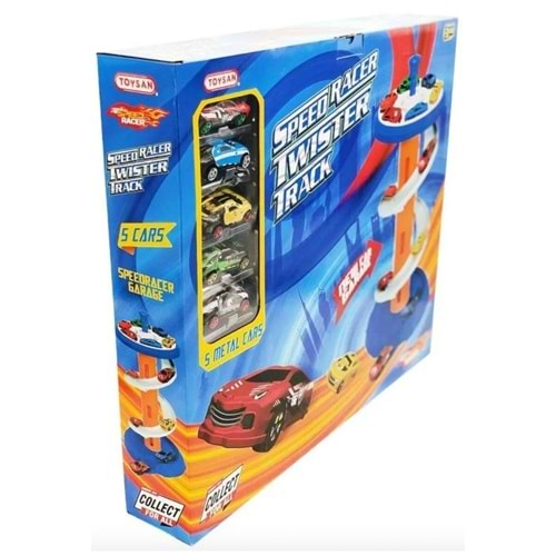 TOY-37 TOYSAN SPEED RACER TWISTER TRACK-5 METAL CARS *12