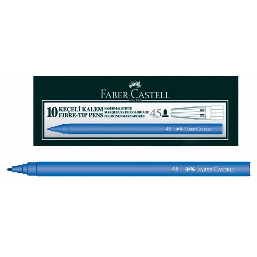 FABER 45 KEÇELİ KALEM MAVİ*10