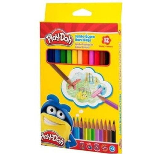 KU004 PLAY-DOH JUMBO KURU BOYA 12 Lİ *12