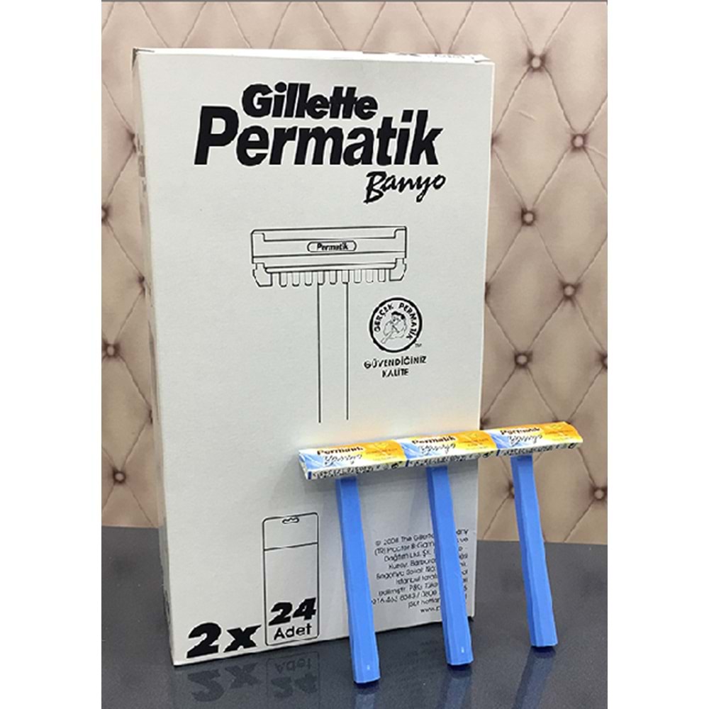 GİLLETTE PERMATİK BANYO KARTELA*48*20