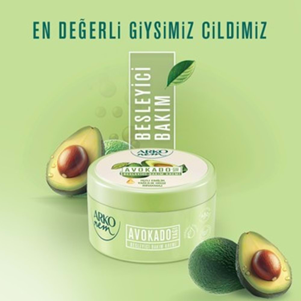 ARKO KREM NEM BESLEYİCİ AVOKADO 250 ML*4*12