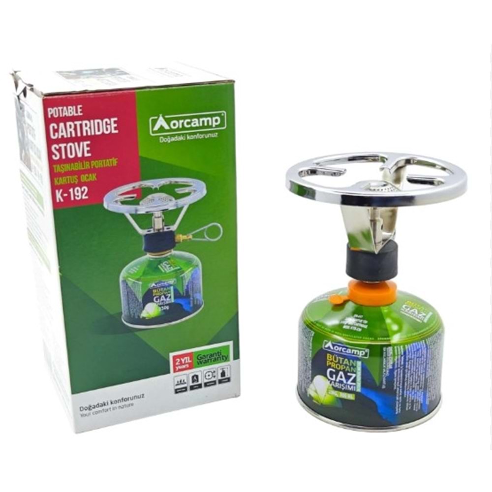 ORCAMP K192-230 PORTATİF KARTUŞ OCAK+TÜP SET 230 GR*6