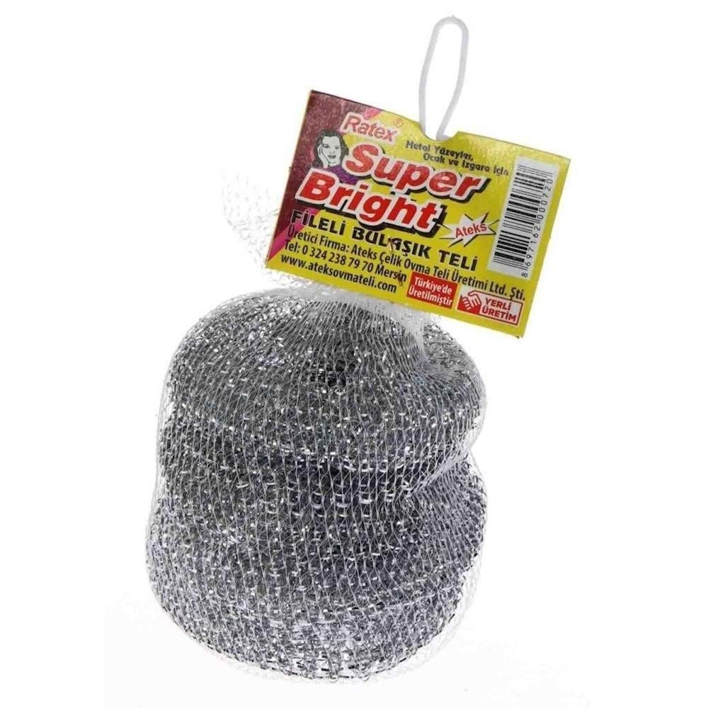 RATEKS FİLELİ BULAŞIK TELİ KALIN 4LÜ*20(400)