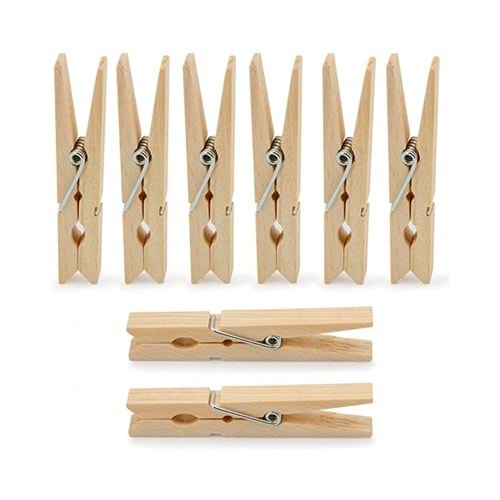 056 AKYAZI NRX125 AHŞAP ÇAMAŞIR MANDAL 24 LÜ