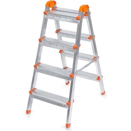 PERİLLA MCG12504 ÇİFT ÇIKIŞLI METAL MERDİVEN 4+4