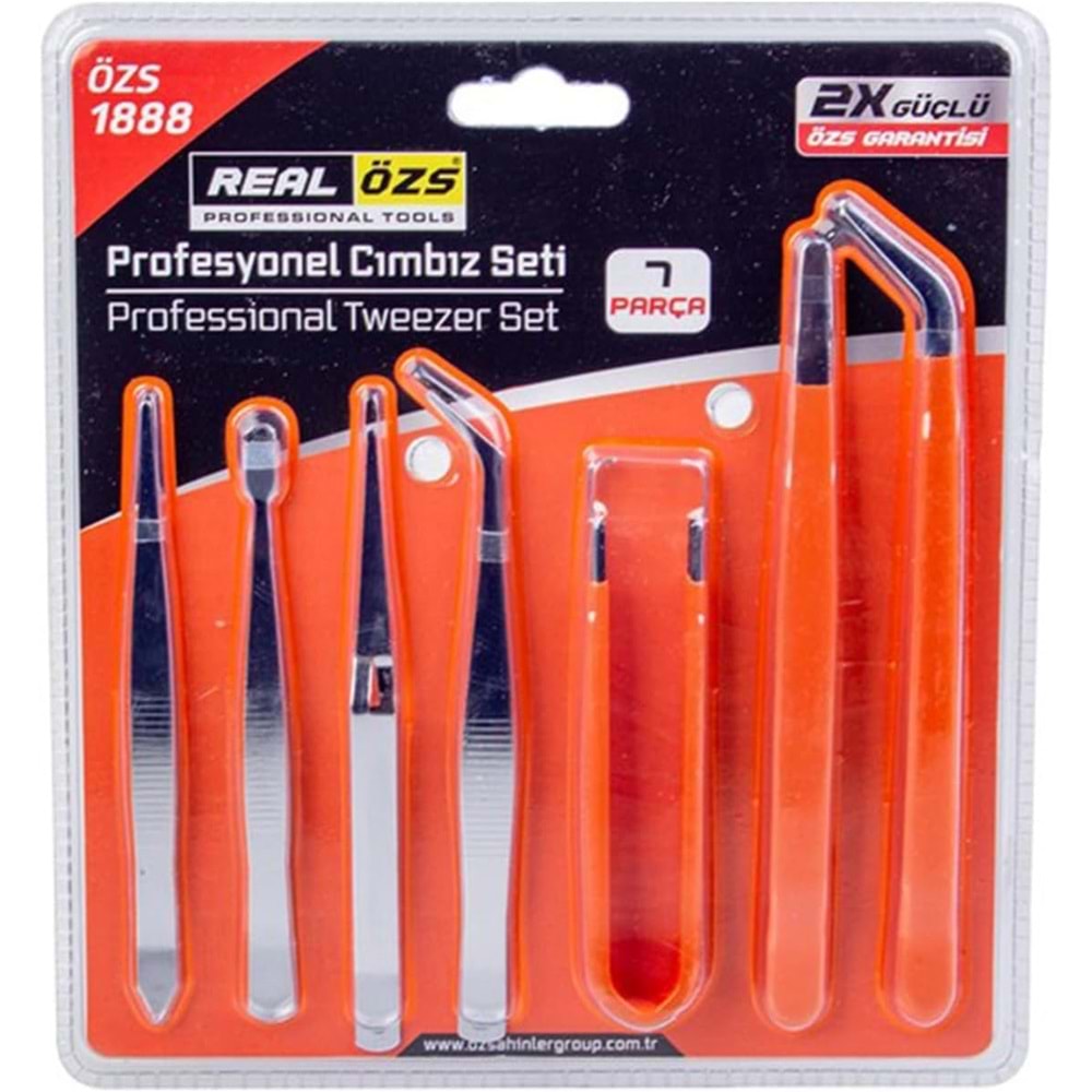 ÖZS1888 PROFESYONEL CIMBIZ SETİ 7 PRÇ.*12