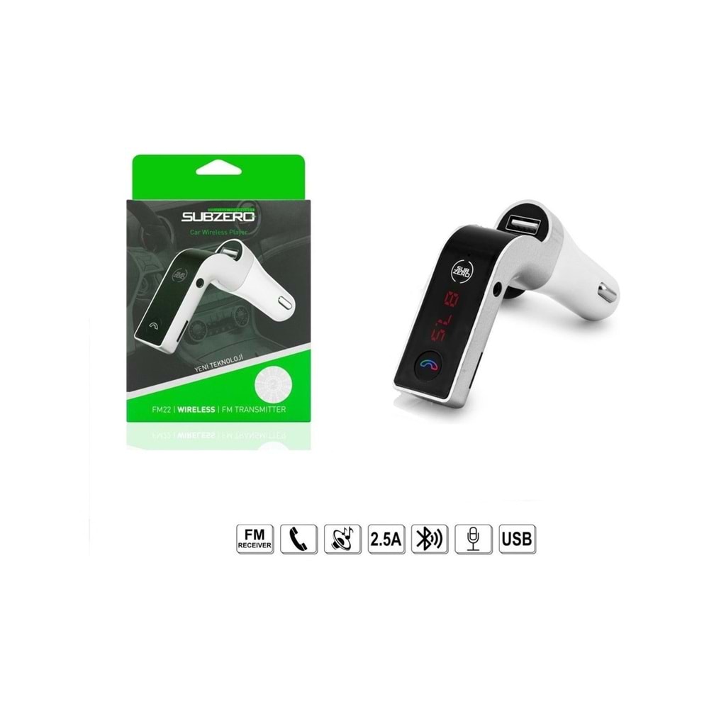 FM22 SUBZERO CAR FM PLAYER MODÜLATÖR