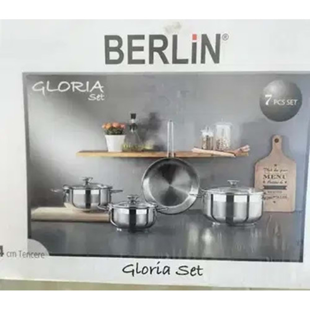 BERLİN GLORİA TENCERE SETİ 7 PRÇ.