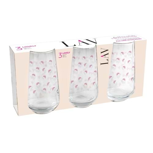 LAV LAL376A SB5027AD LAL İÇECEK BARDAK DESENLİ 3LÜ*16