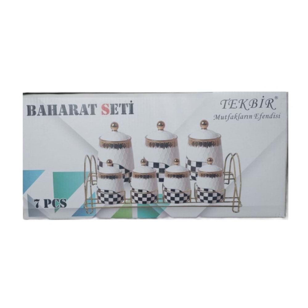 TEKBİR PXM3208 LÜKS BAHARAT TAKIMI 7Lİ*4