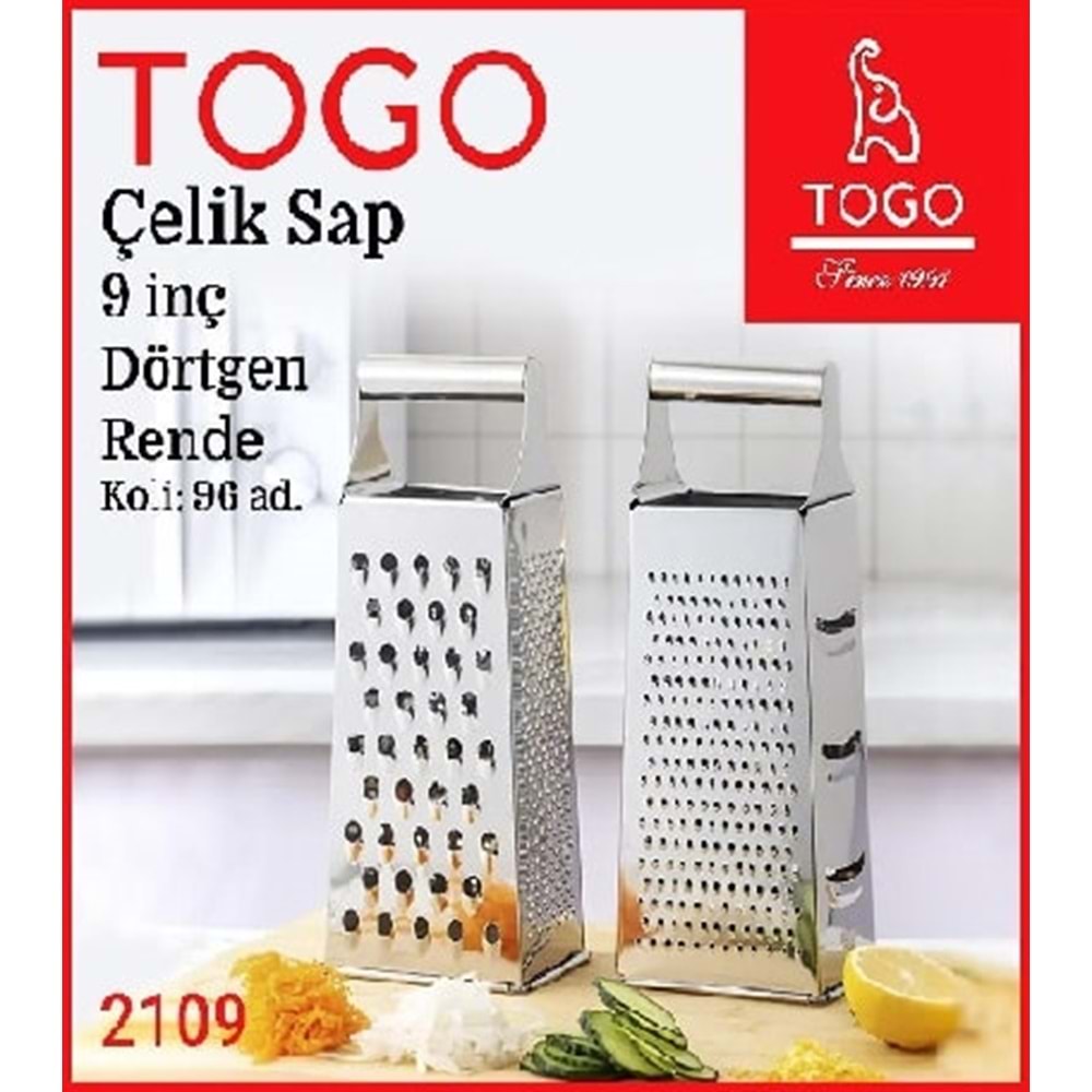 TOGO 2109 GRATER ÇELİK SAP 9 İNÇ DÖRTGEN RENDE *96