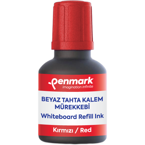 PENMARK HS10603 BEYAZ TAHTA KALEMİ MÜREKKEBİ 30 ML KIRMIZI*10