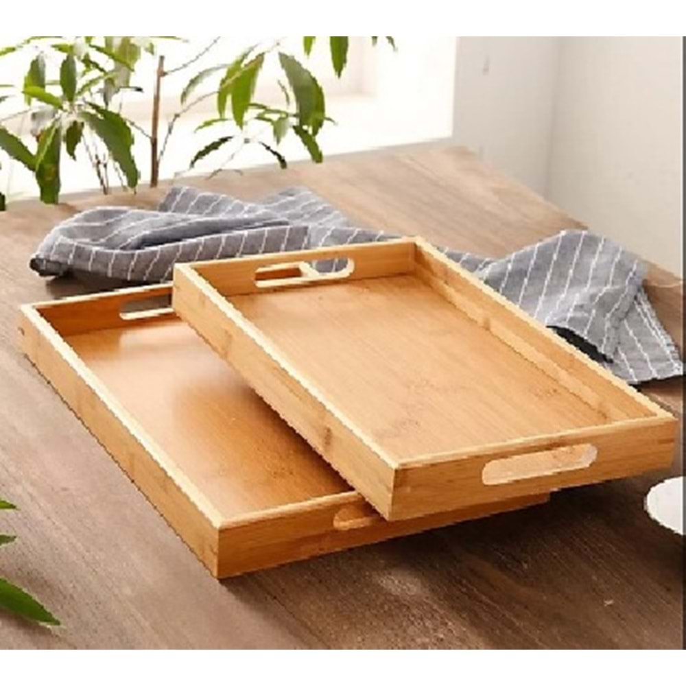 YAKUT 11395 BAMBU 2 BOY DİKDÖRTGEN SUNUM TEPSİ *36