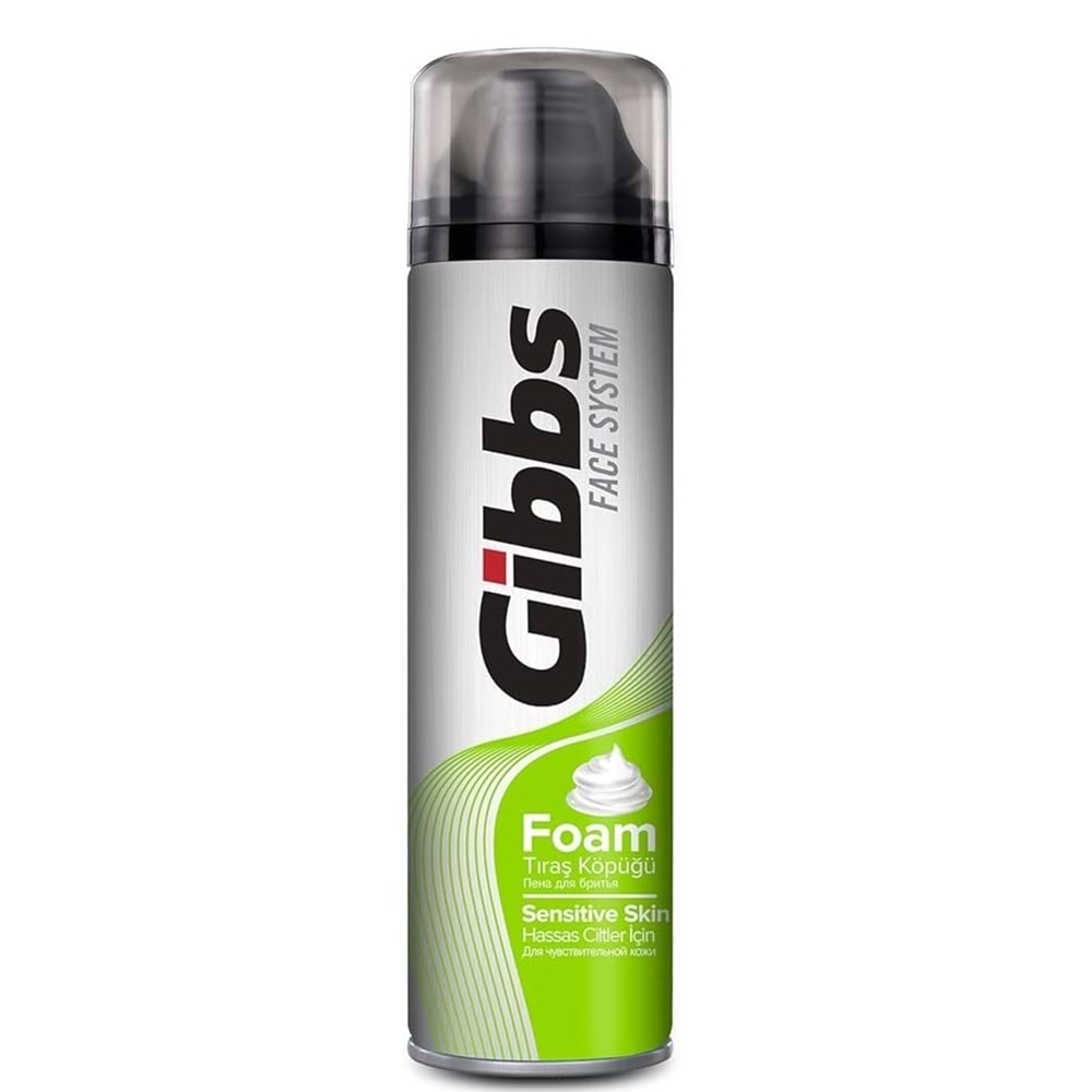 GİBBS TRAŞ KÖPÜĞÜ SENSİTİVE 200 ML*6*24