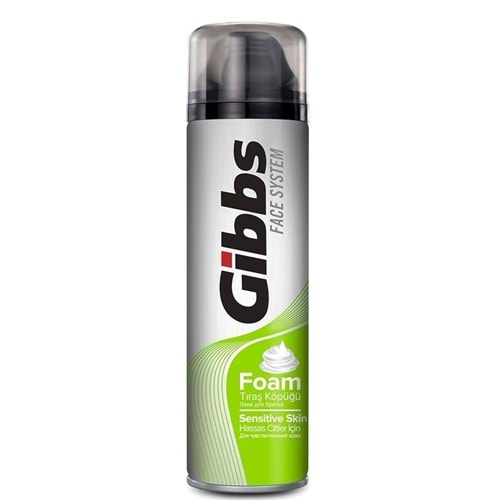GİBBS TRAŞ KÖPÜĞÜ SENSİTİVE 200 ML*6*24