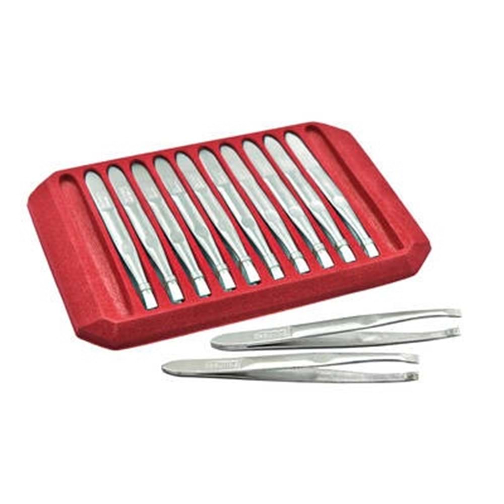 POLILIKE M342 GÜMÜŞ CIMBIZ DÜZ AĞIZ 12Lİ