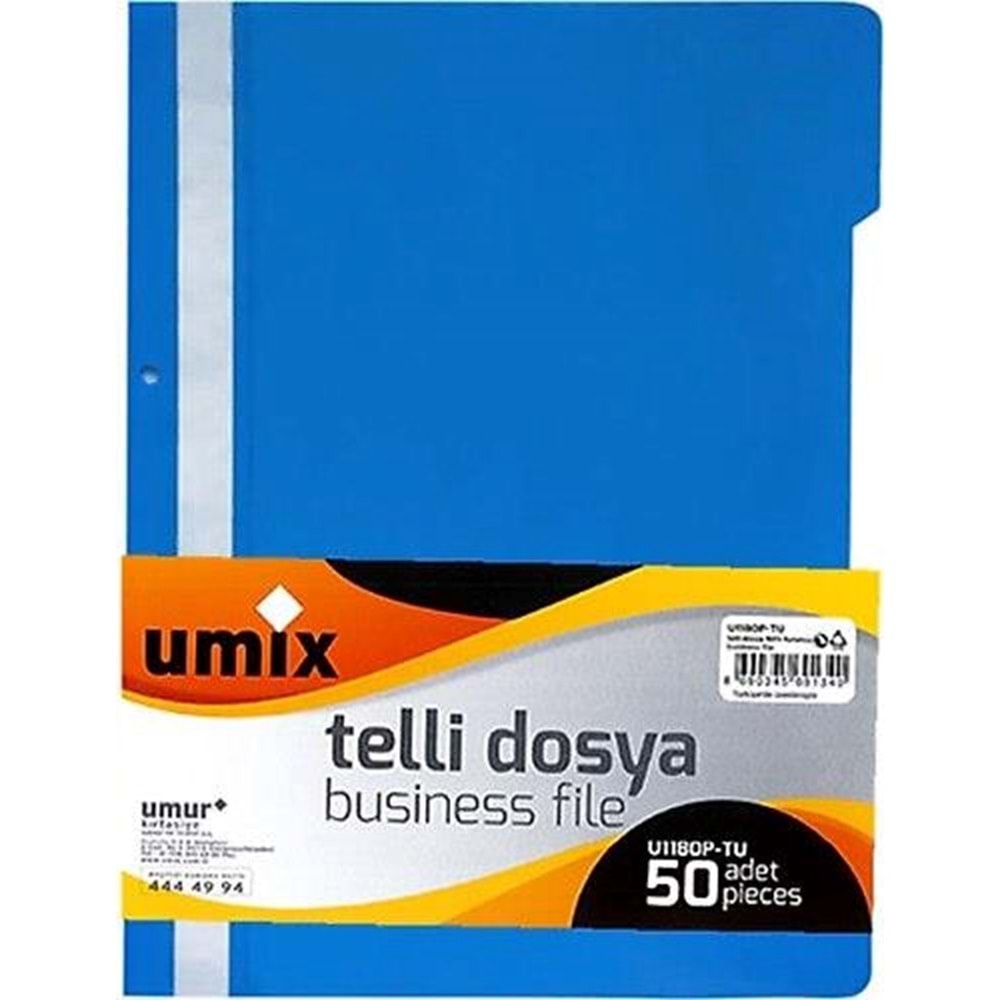 UMİX TELLİ DOSYA MAVİ 50 Lİ