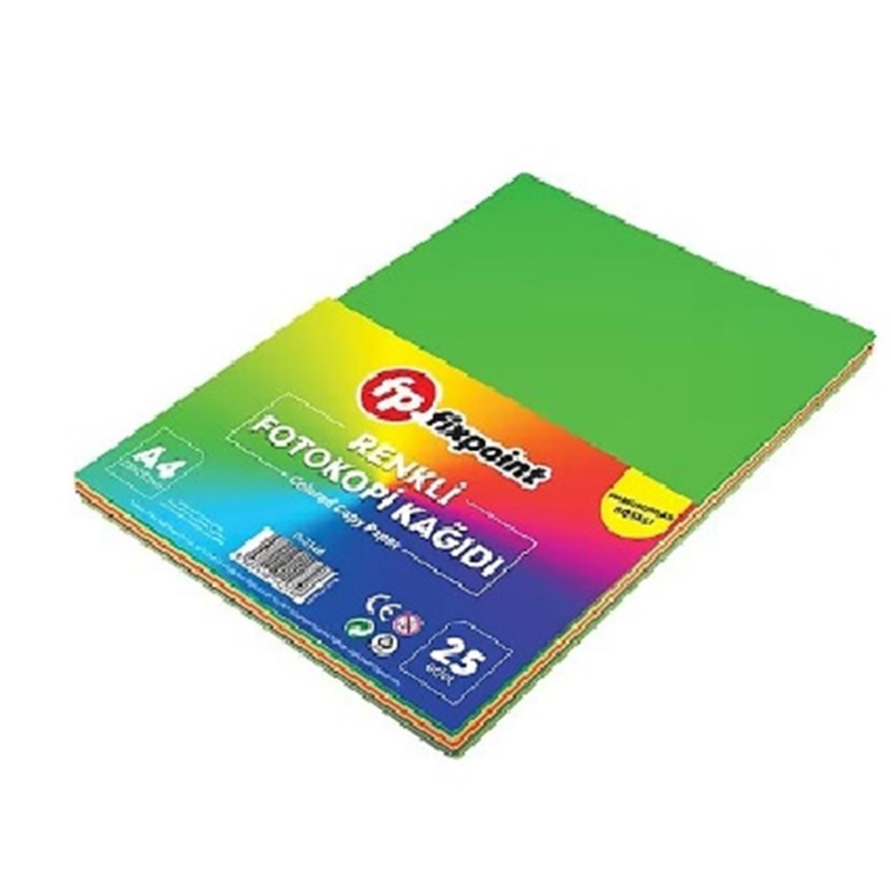 FİXPOİNT P2746 RENKLİ FOTOKOPİ KAĞIDI 25Lİ 5 RENK