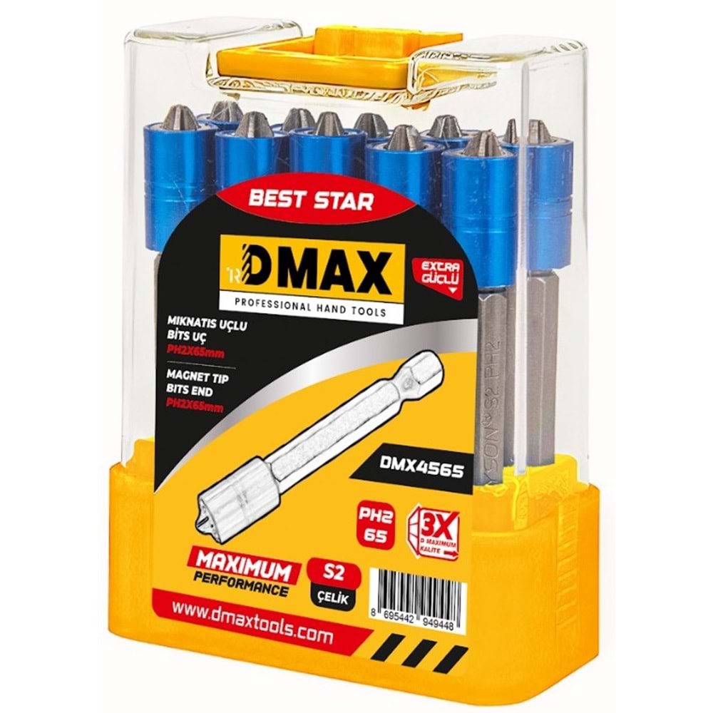 DMX4565 DMAX PH2X65 BİTS UÇ MIKNATISLI*10