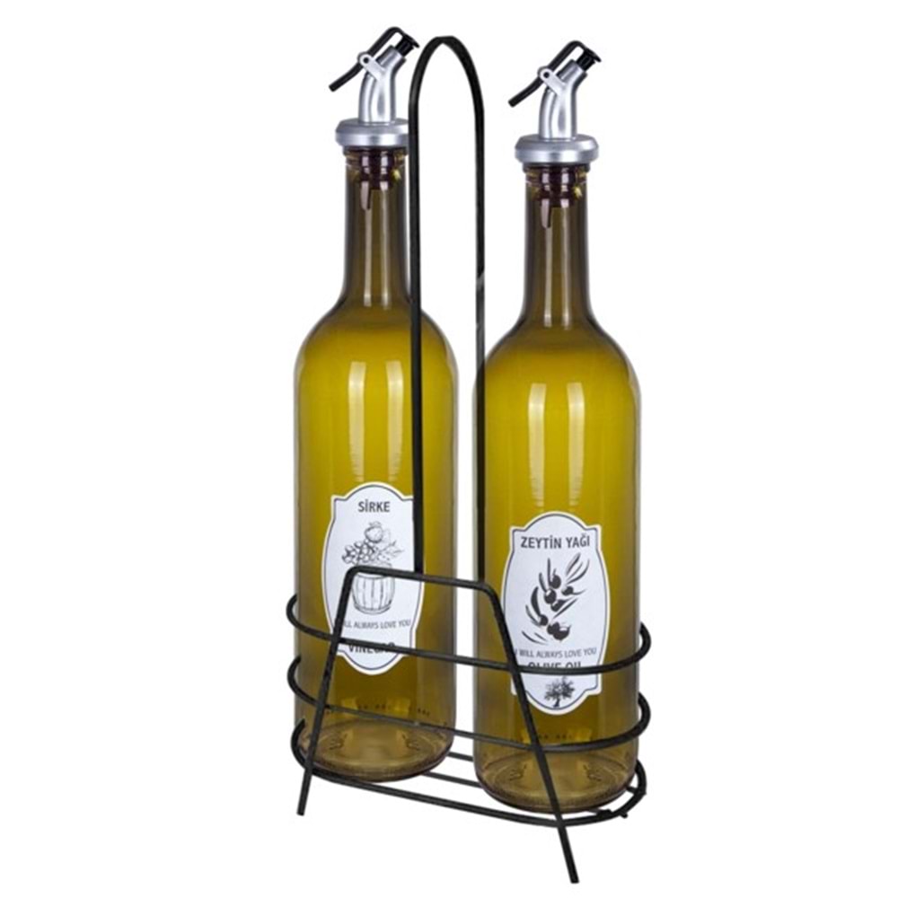 S115-1 SARİNA METAL STANDLI YAĞDANLIK 2Lİ 750 ML*12