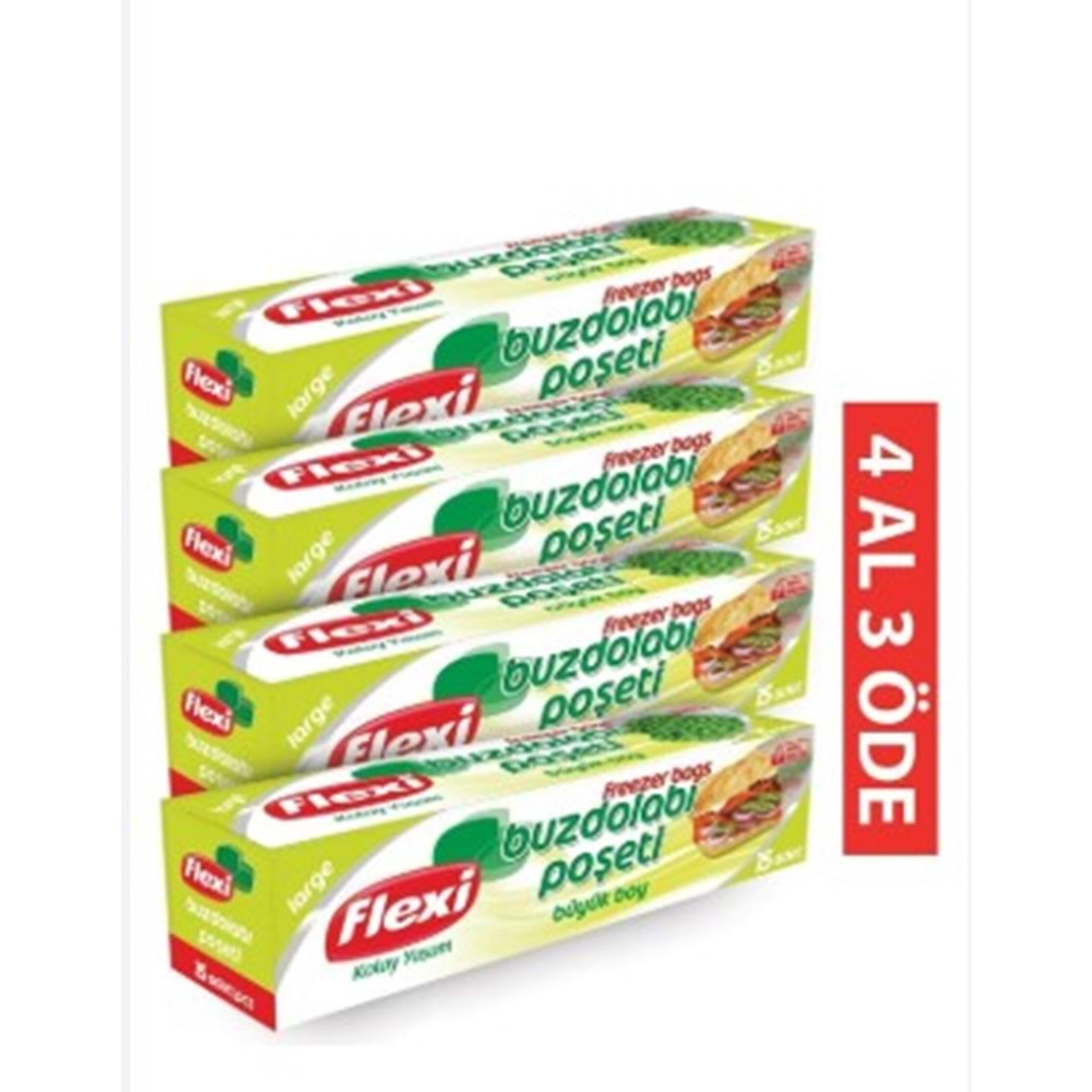 FLEXİ BUZDOLABI POŞETİ 4AL 3ÖDE BÜYÜK BOY*24