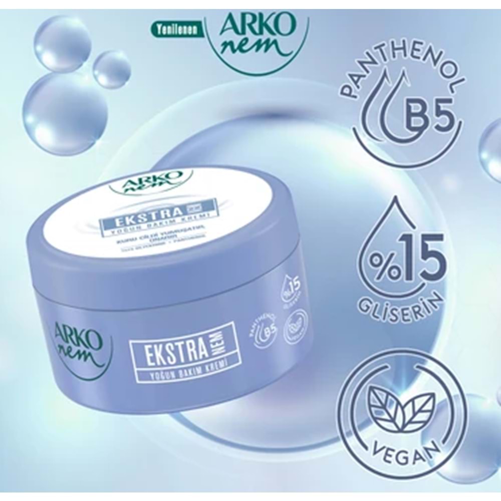 ARKO KREM NEM YOĞUN BAKIM EKSTRA NEM 250 ML*4*12