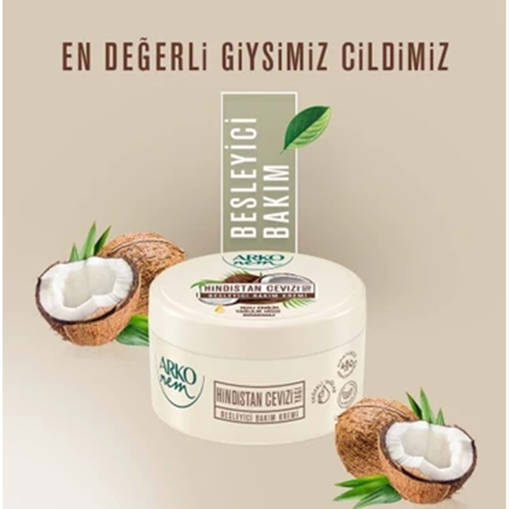 ARKO KREM NEM YOĞUN BAKIM HİNDİSTAN CEVİZİ 250 ML*4*12