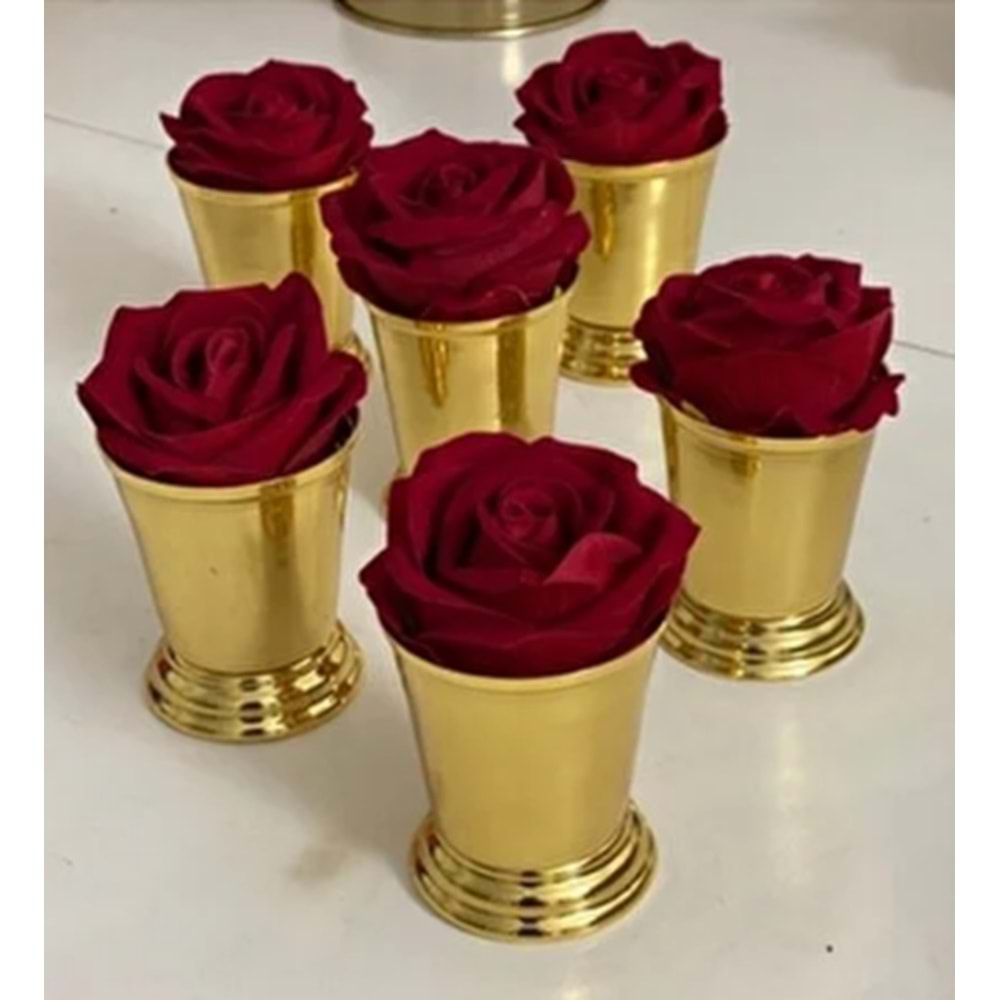 MANOR HOME MNR-OKK015 METAL GÜL KOVASI GÜMÜŞ-GOLD