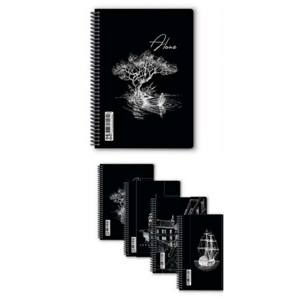 TOKAÇ TOK79468 SİYAH A6 40 YP DÜZ PP SPR.DEFTER *288