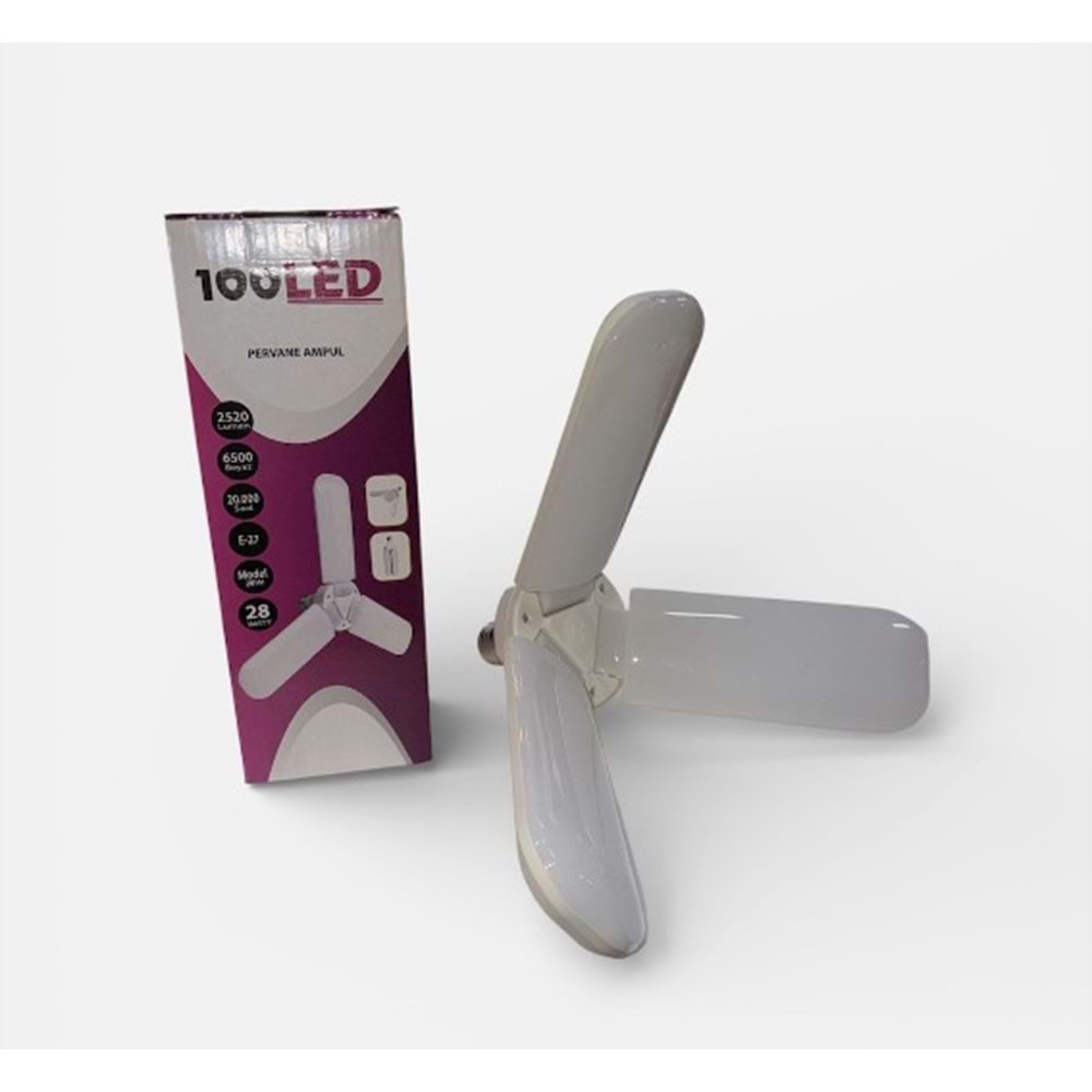 100LED 3LÜ PERVANE AMPUL 28W*72