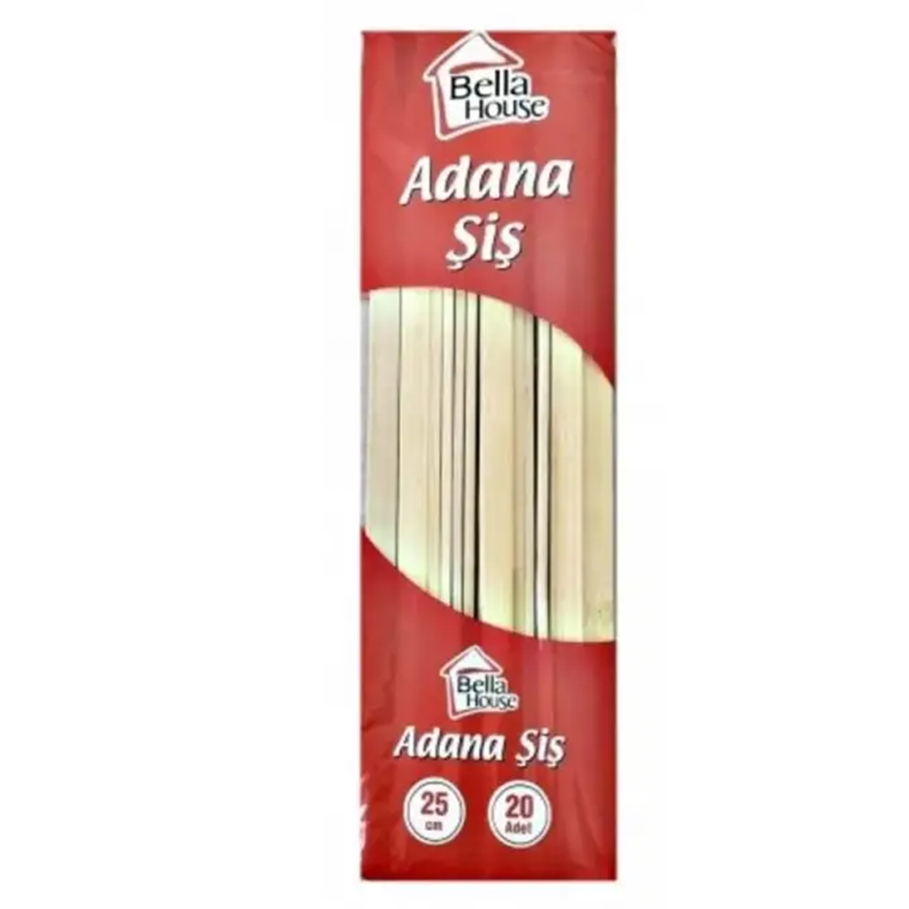 BELLA HOUSE K1667 BAMBU ADANA ÇÖP ŞİŞ 25CM 20Lİ*50