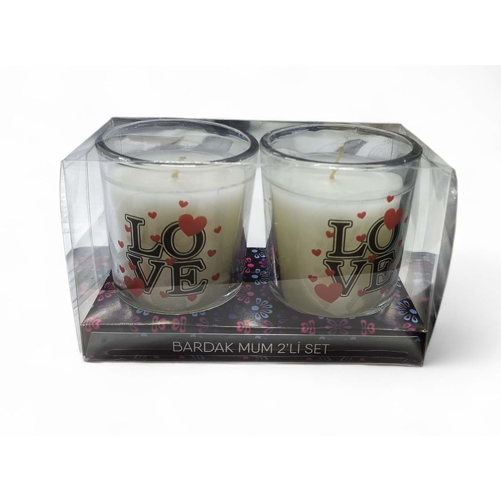 X615 NUR MUM BARDAK MUM LOVE 2Lİ SET*48