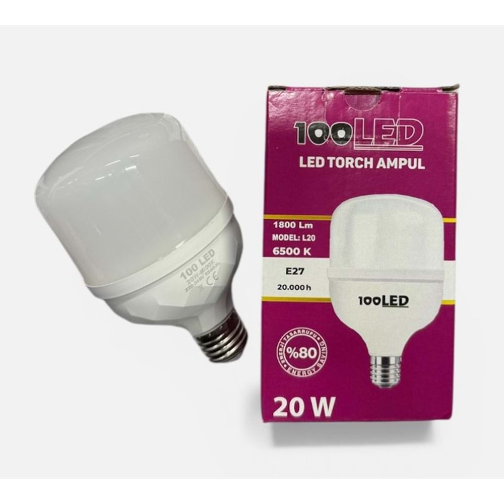 100LED L20 AMPUL 20W TORCH*100