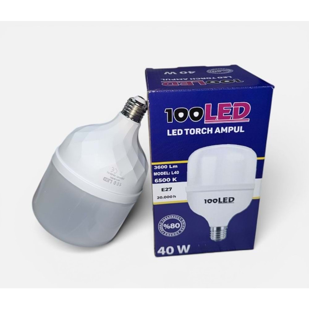 100LED L40 AMPUL 40W TORCH*50