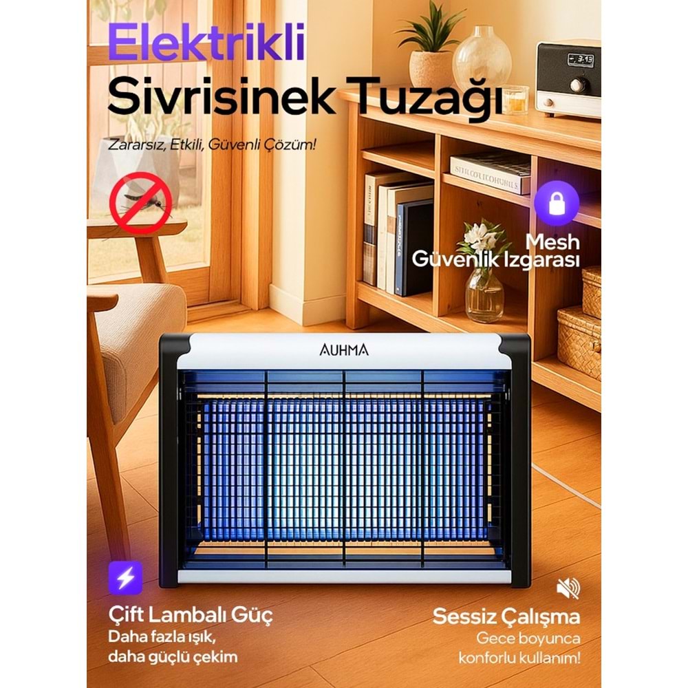 AQM01 AUHMA MOSQUTTO TRAP SİNEK CIZ CİHAZI 4+4W*20