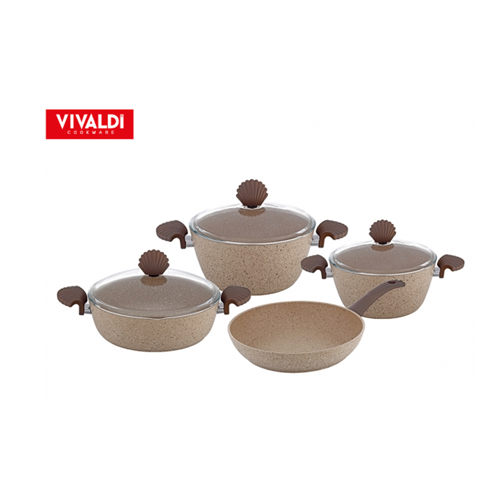 VİVALDİ H287 HİTİT GRANİT TENCERE SET 7 PARÇA