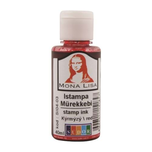 SÜDOR SI04-03 ISTAMPA MÜREKKEBİ KIRMIZI 40 ML*12