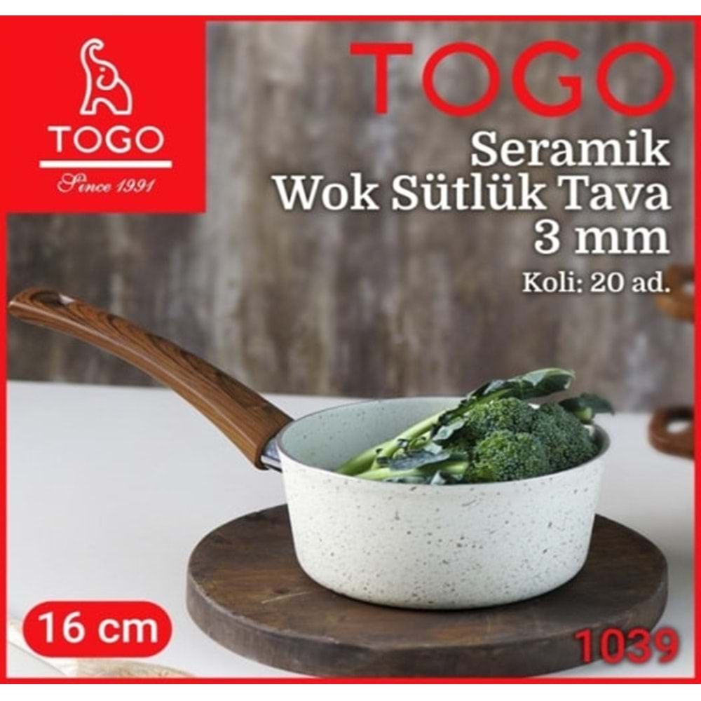 1039 TOGO-AS 16CM 3MM ULTRA GRANİT WOK SÜTLÜK TAVA *20